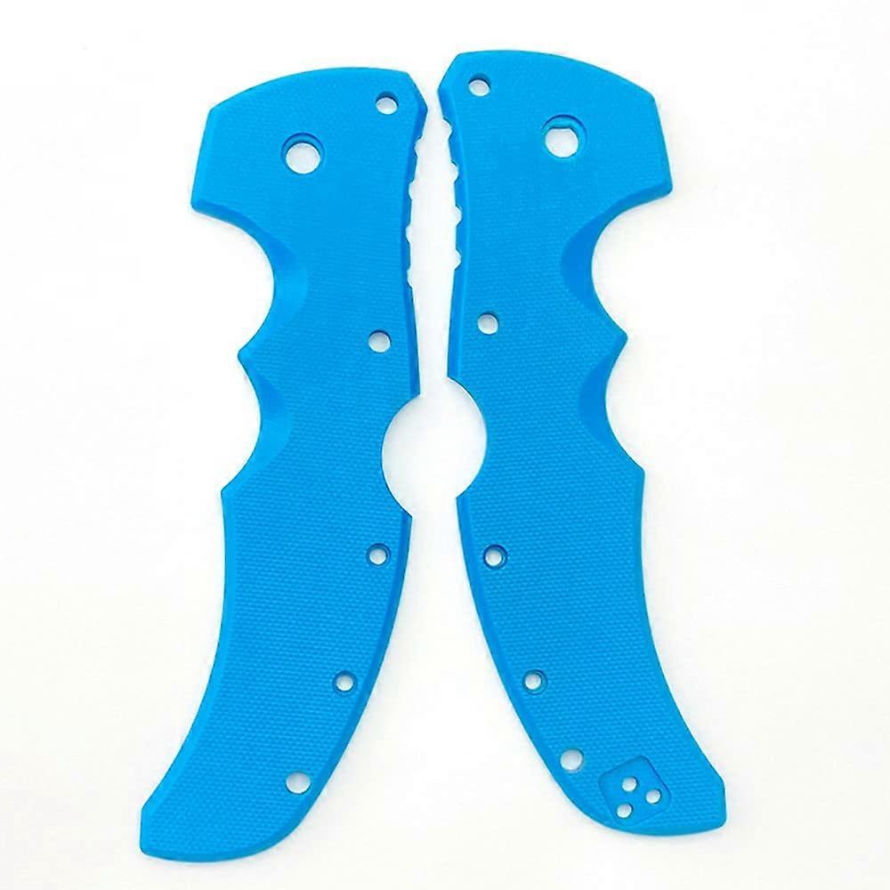 1 Pair G10 Handles Scale Fiber Optic Handle Patch DIY Tool Material for Cold Steel Recon 1 Folding Knife (Blue)