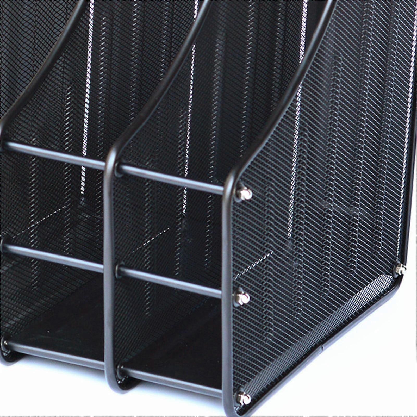 File Holder Large Capacity Order Storage Metal File Folder Organizers for Office School Home Quadruple