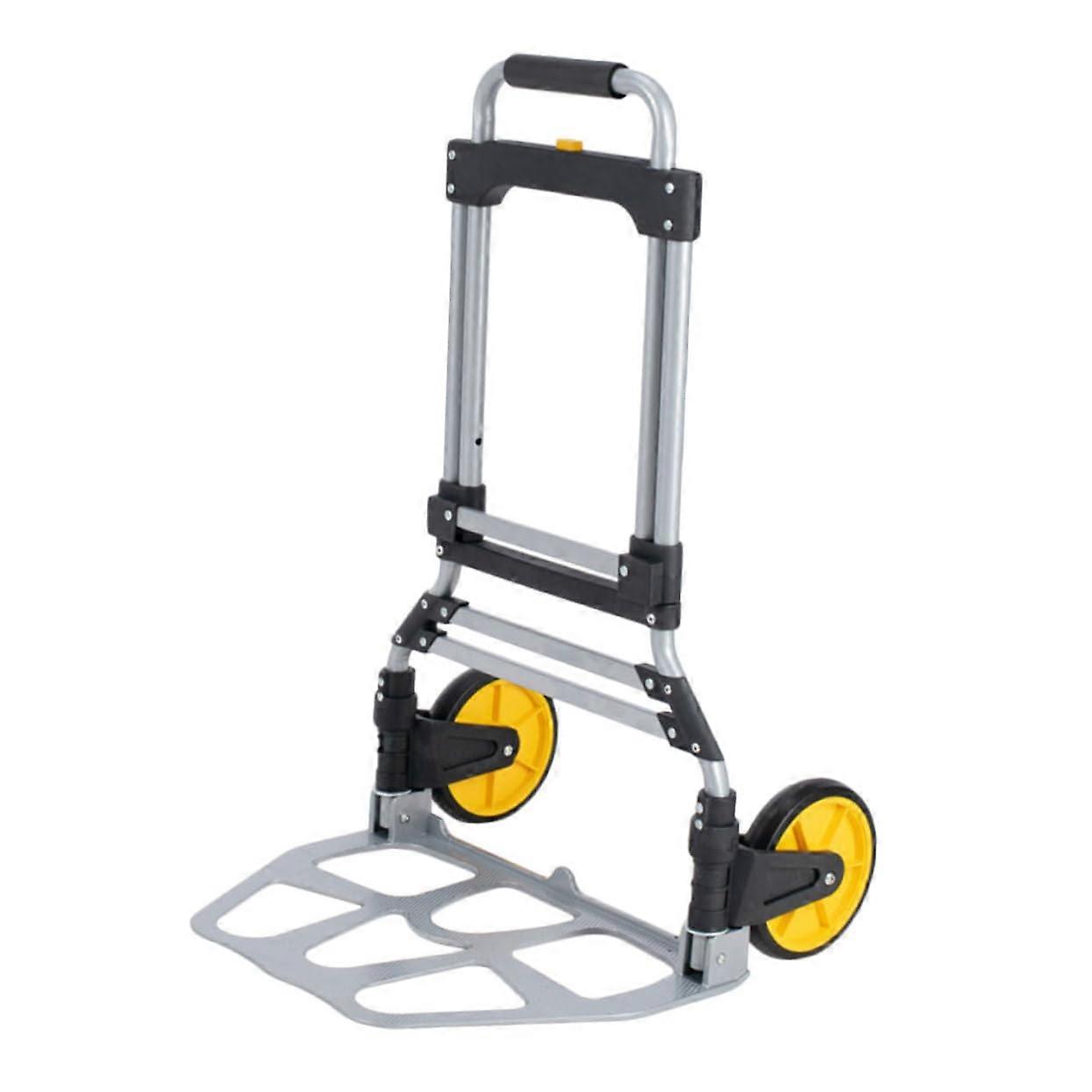 Foldable trolley with wheels, lightweight for versatile applications, ideal as a serving trolley.