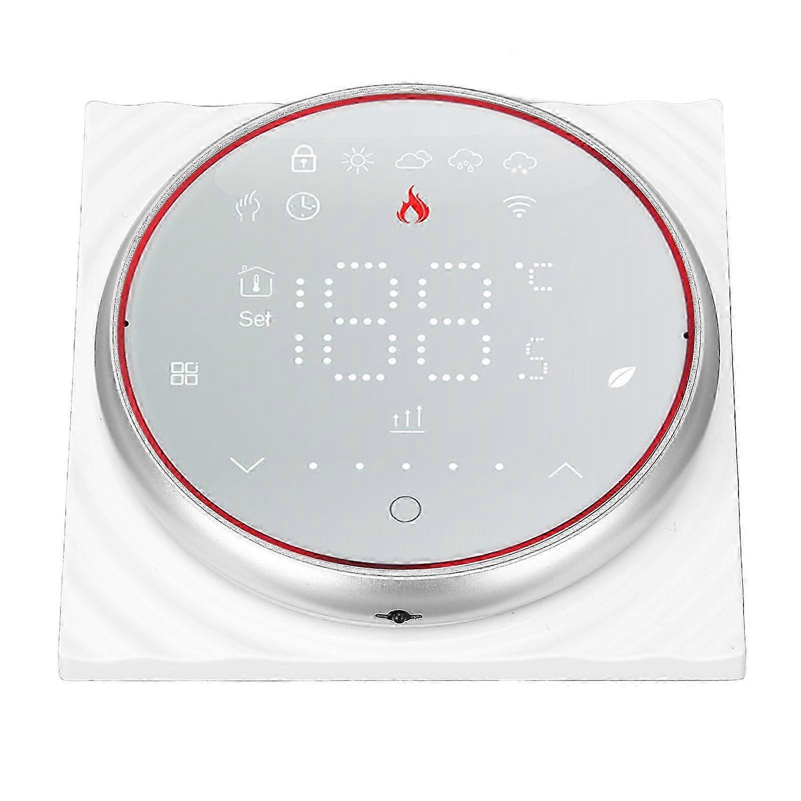 Programmable Smart Home Thermostat with LED Display - Floor Heating Controller for Household Appliances & AC 95-240V in White