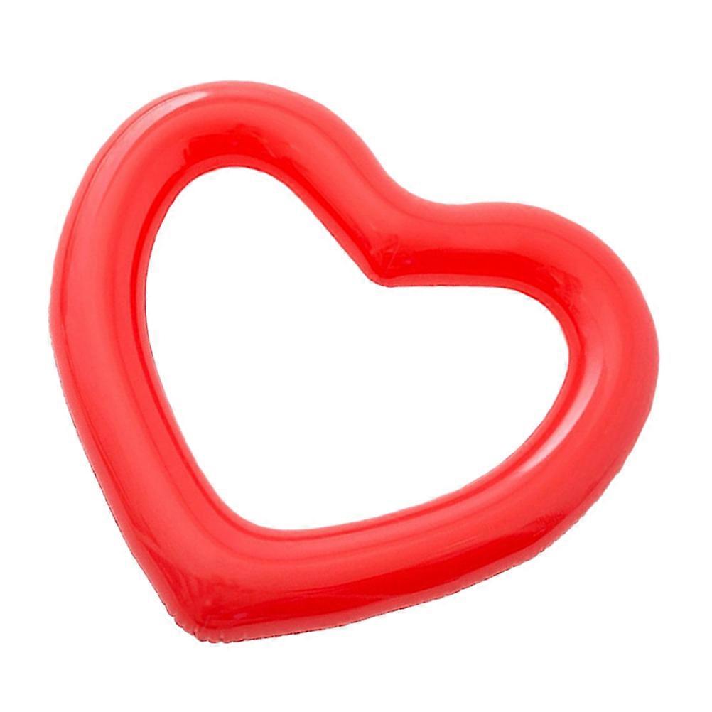 1PC Heart Shaped Swim Ring Red Floating Bed Thickened Water Mat Romantic Valentine's Day Gift for Adults