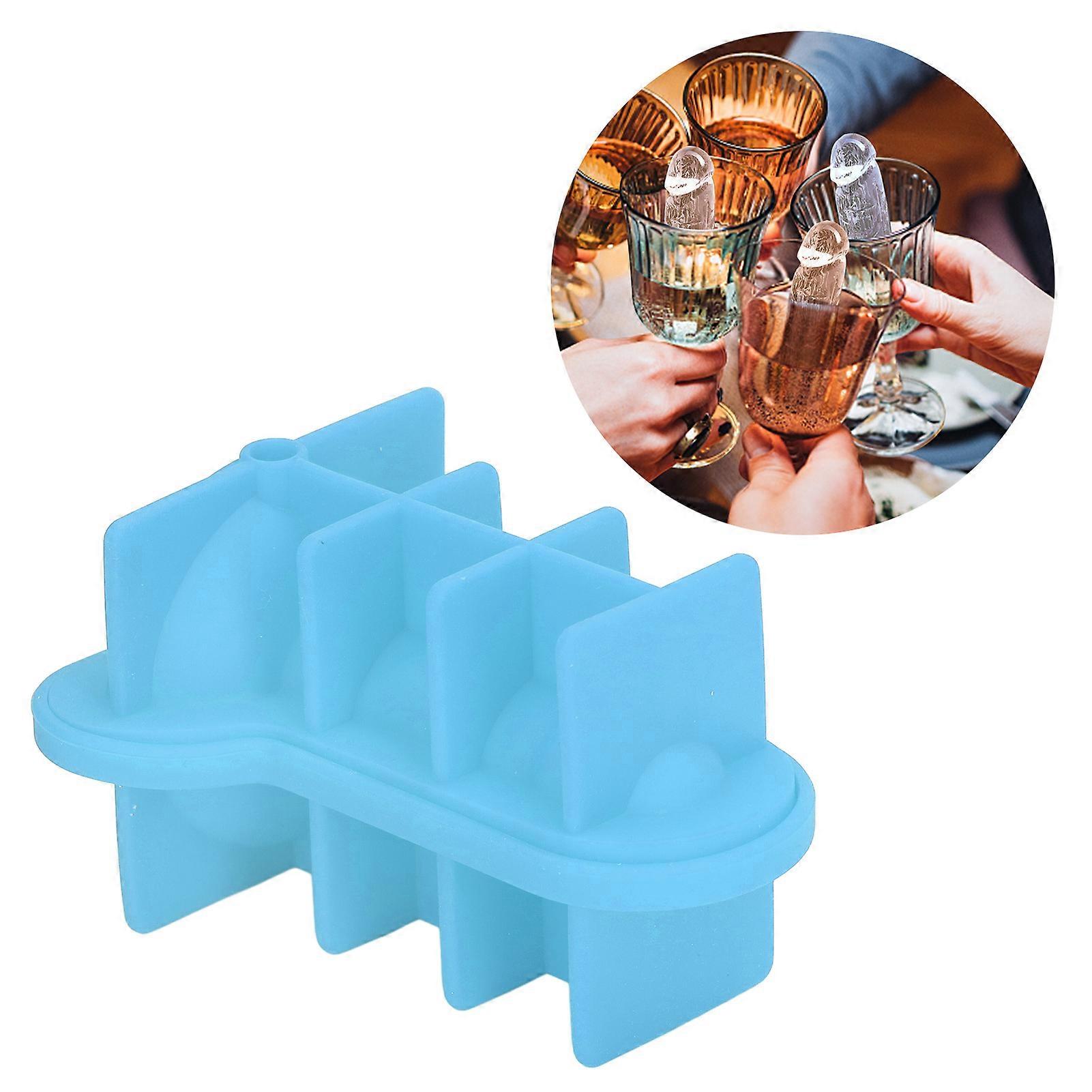 Funny Silicone Ice Cube Mold 3D Adult Spoof Ice Tray With Lid Fun Shape Multipurpose Molds Great For Parties Events Blue 
