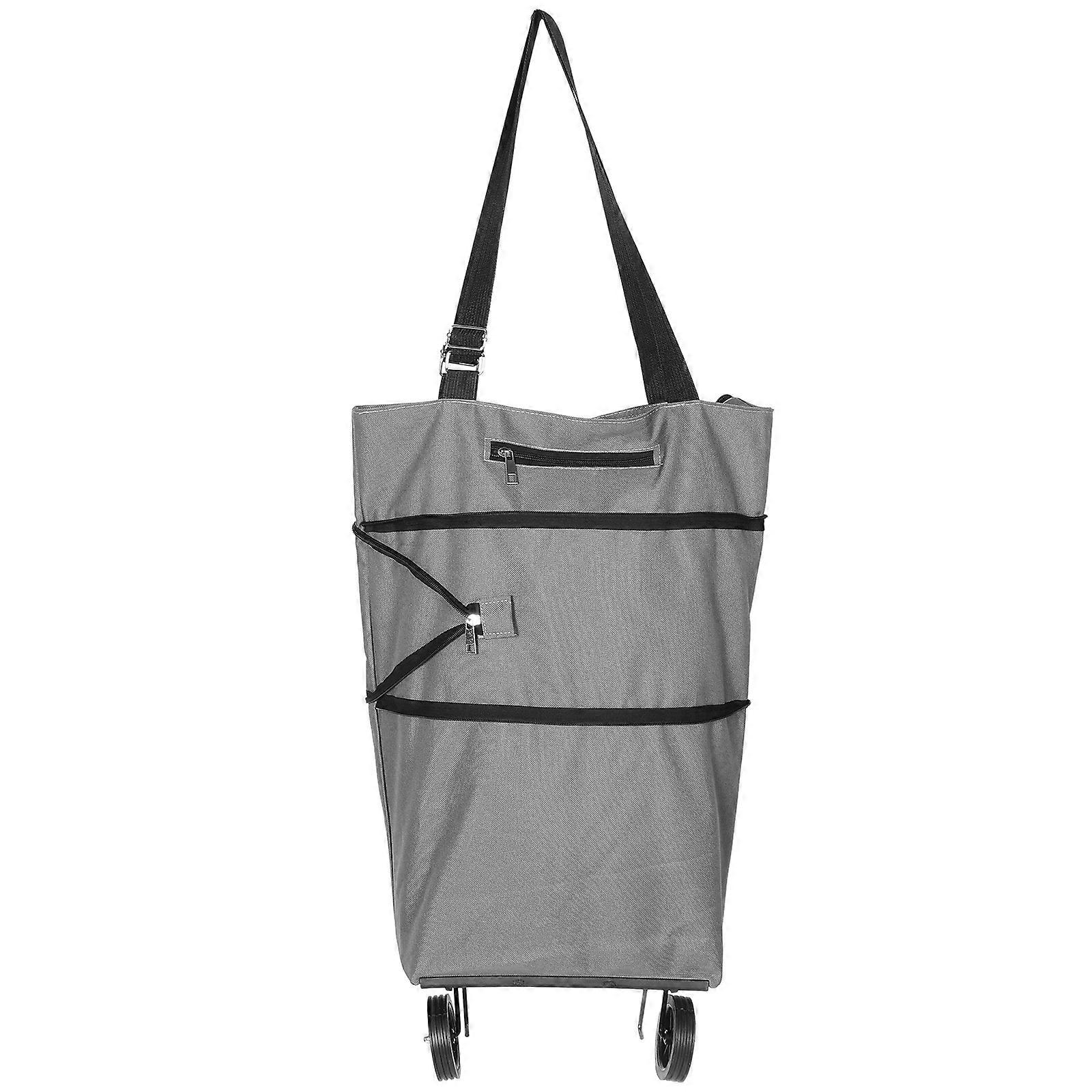 Shopping Cart With Wheels Small Grocery Cart On Wheels Rectangular Shape Travel Use 62.00X40.00X5.00CM 1Pack