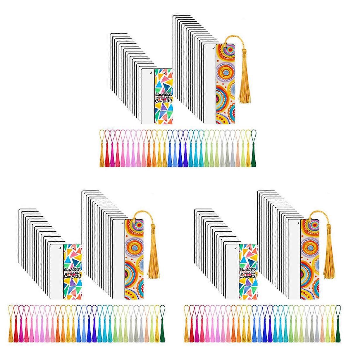 90Pcs Sublimation Blank Bookmarks, Sublimation Blank Products DIY Bookmark Craft Projects Sublimatio