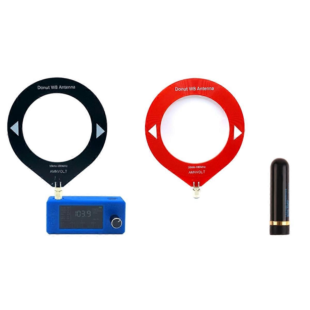 10khz-180mhz Mini Portable Radio1.9inch IPS Screen Pocket Radio with Antenna All Band Radio Receiver HF SW MW VHF