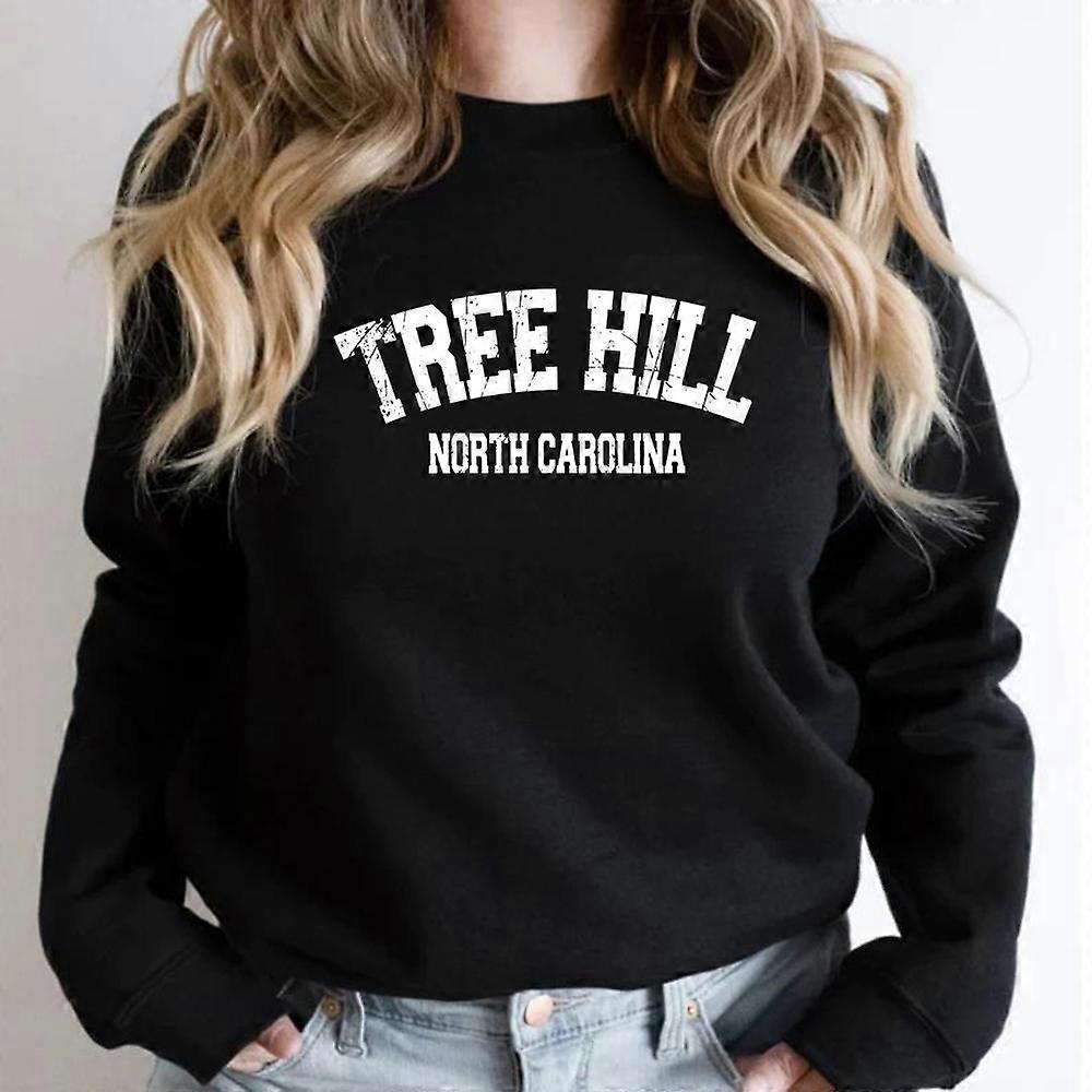 Tree Hill Carolina de Nord Femei Crewneck Hanorac College Style Tree Hill anii 90 Fan Location Pullover Hanorace cu mânecă lungă