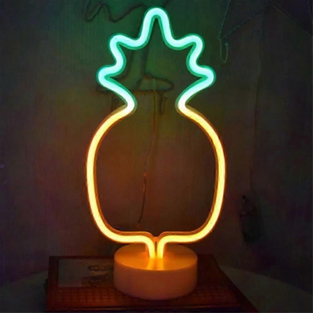 LED الصنوبر نيون علامة بيضاء دافئة مع حامل قاعدة البطارية / USB تعمل تضيء لديكور المنزل