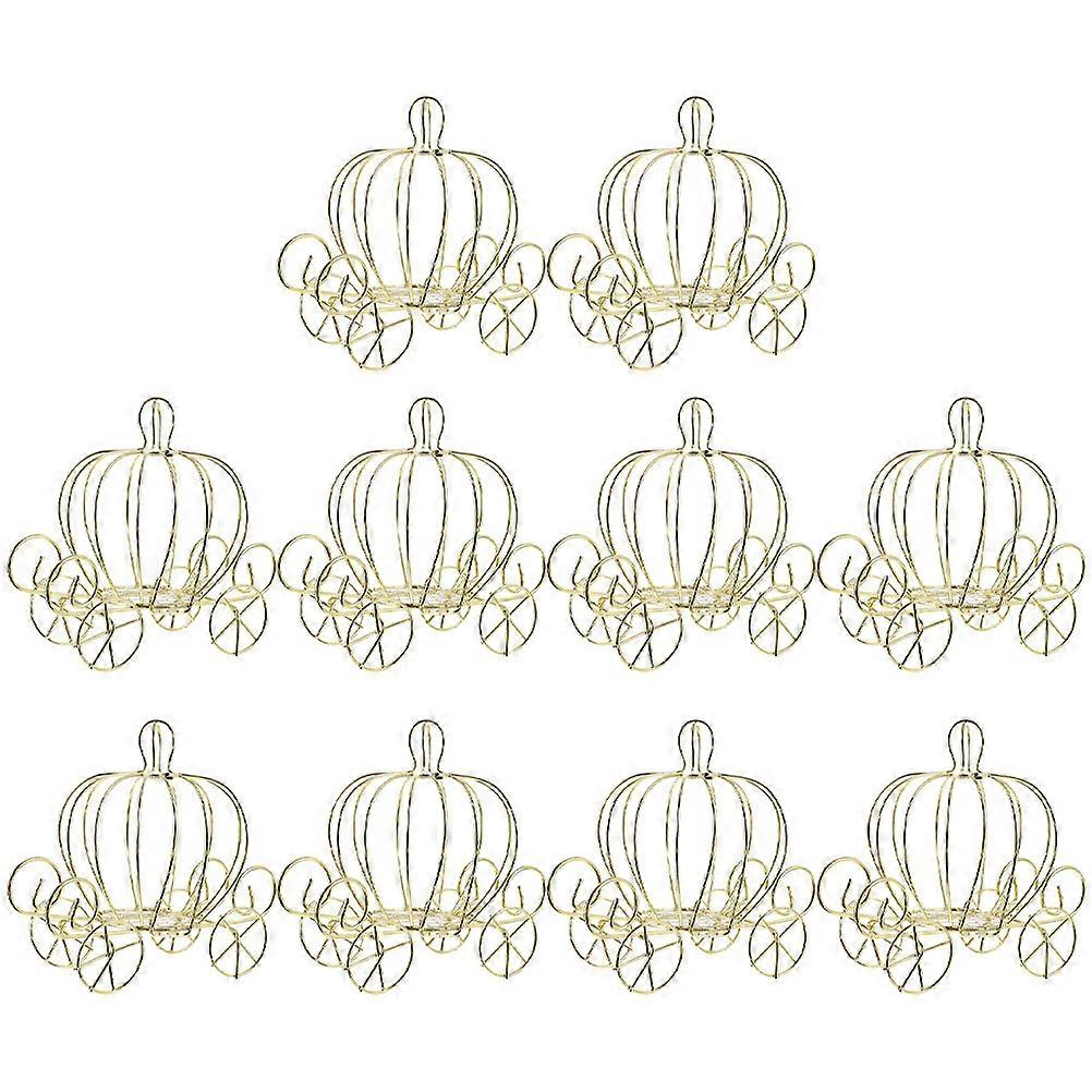 10pcs Pumpkin Carriage Candy & Storage Boxes for Wedding, Party Favors – Adorable Design, Easy Clean, Ideal for Halloween Events