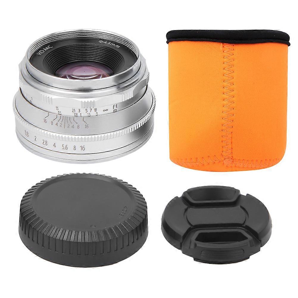 25mm F1.8 Multi Layer Coating Mirrorless Camera Lens e NEX Mount for Sony Camera A5000/A6000/A6300/A6500/A7/A7r A7Ii A7RII(Silver )