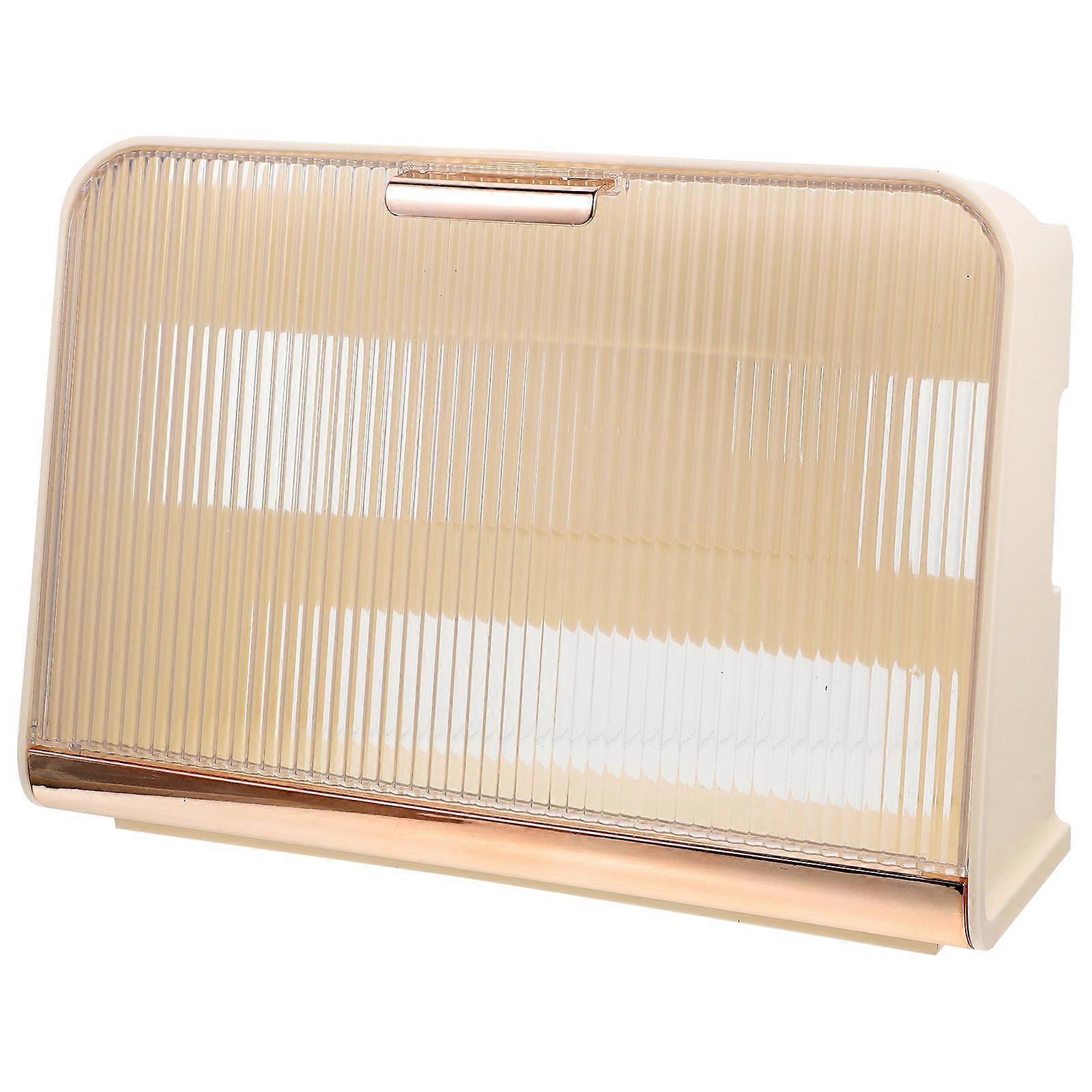 Large Capacity Router Storage Box for Organizing Cables and Power Boards Beige ABS Wall Mount