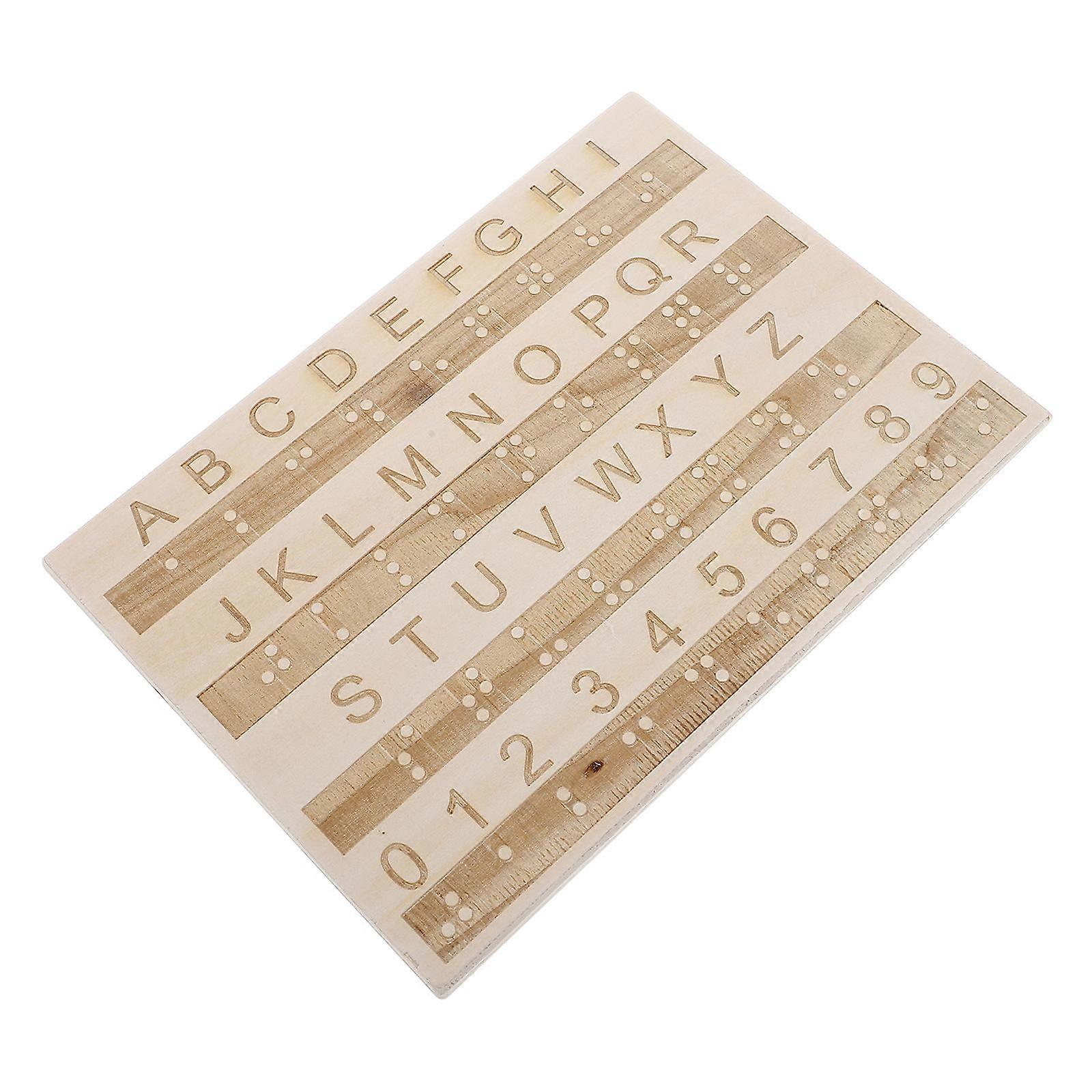 The **Wooden Braille Alphabet Tracing Board** is an educational and tactile learning tool designed to help both visually impaired individuals and