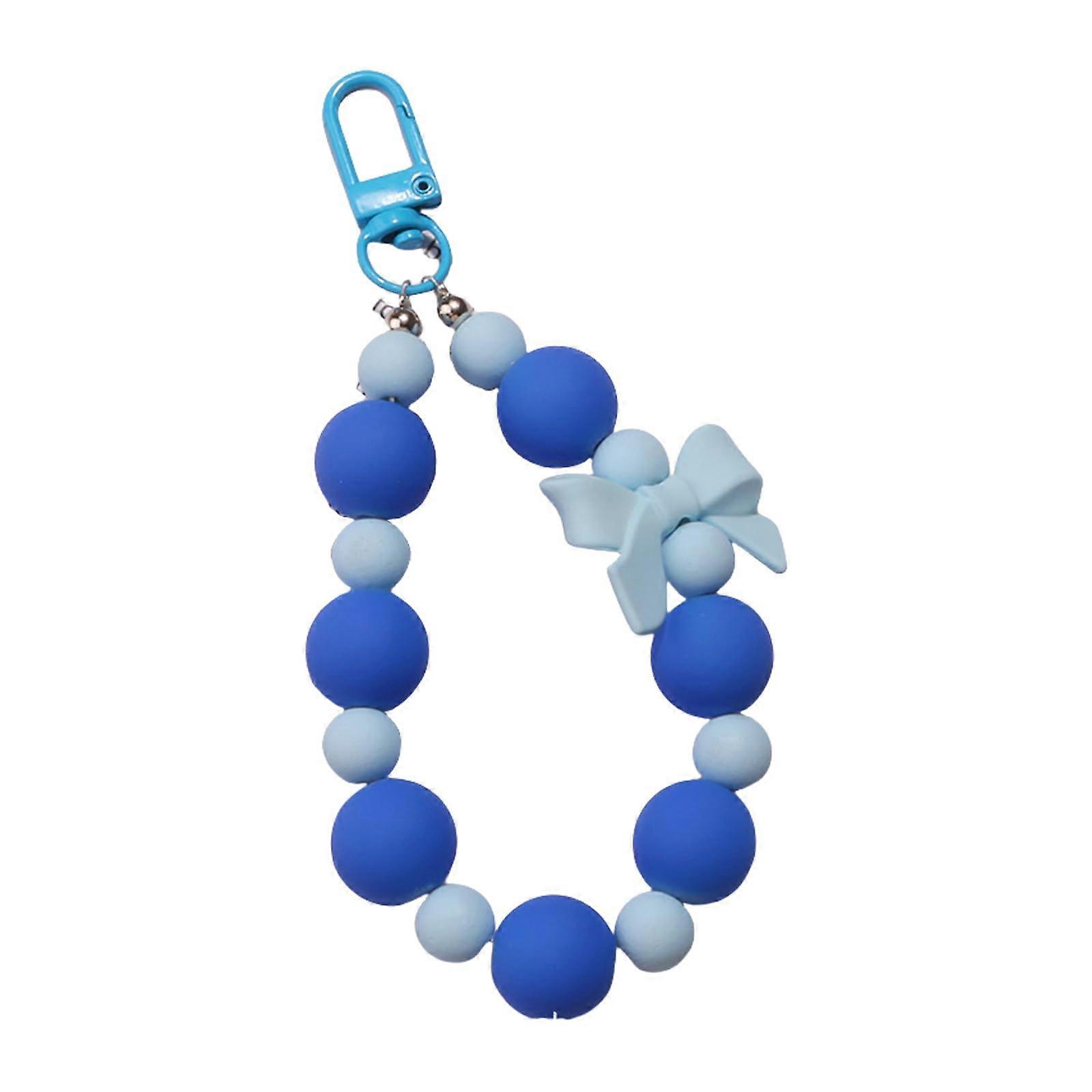 Bowknot Keychain Beaded Keyring Backpack Handbag Pendant Creative Car Key Chain
