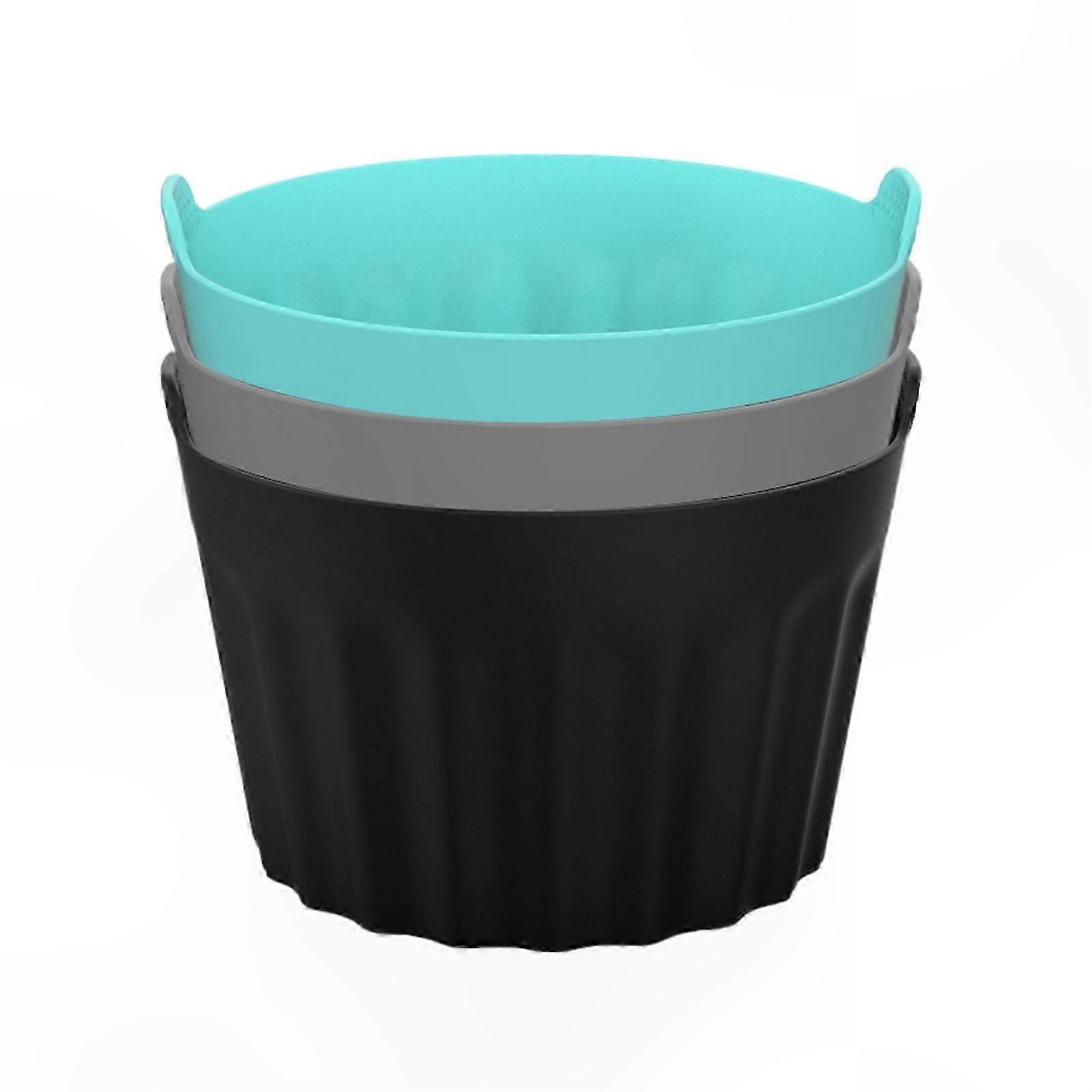 Silicone Cupcake Mold Set, 3-Pack Non-Stick Baking Cups for Home Kitchen Use, Easy to Clean and Reusable Cake Pan Alternative