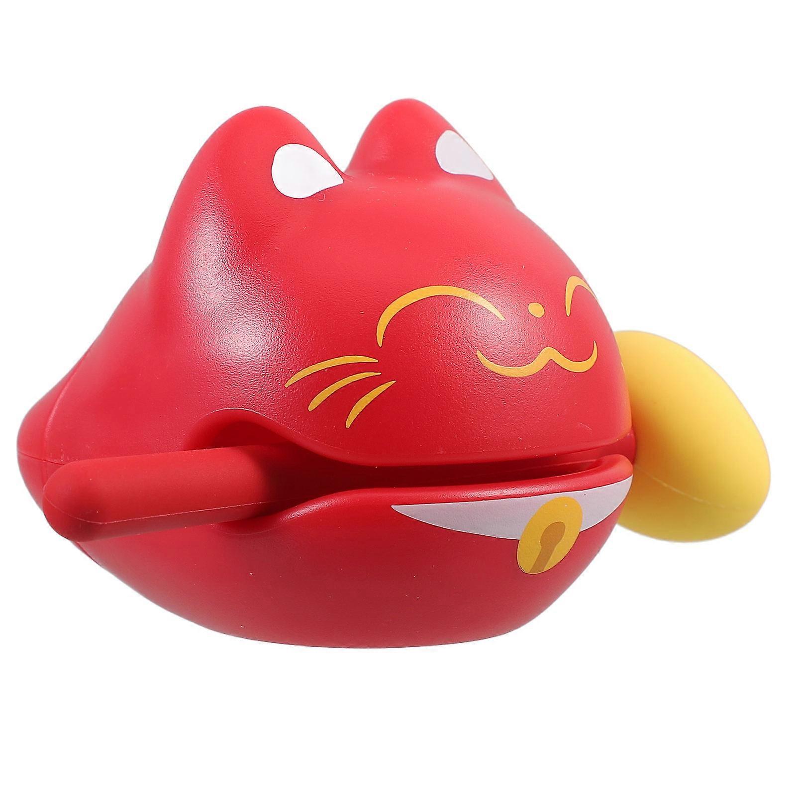 Durable ABS Cartoon Tone Block Instrument for Office Decor Red Color Musical Toy 8.5x6.2 Inches