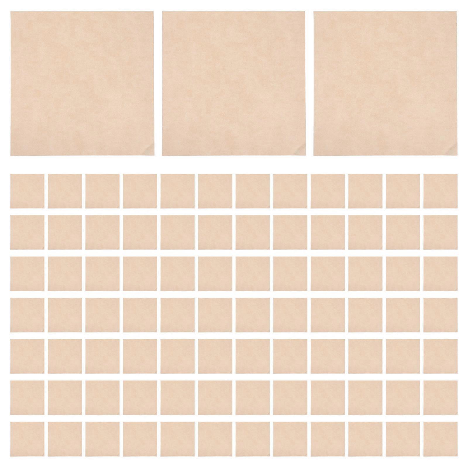 Food Wrapping Wax Paper Sheets Nonstick Grease Proof For BBQ 30.00X30.00X0.10CM Khaki 500Pcs