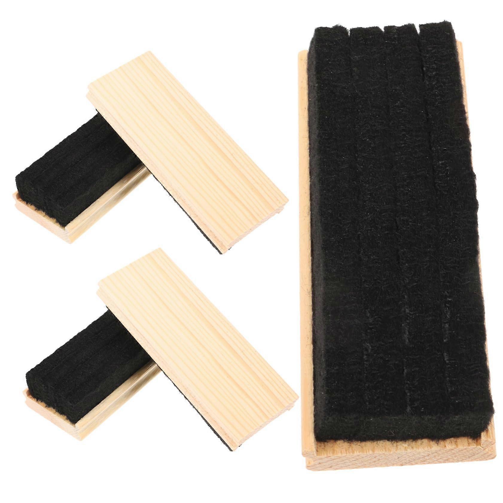 5Piece Wooden Chalkboard Eraser Set – Portable Blackboard Wiper, Dry Erase Rubber Cleaner, Wool Felt Board Eraser for Message Boards and Blackboards.