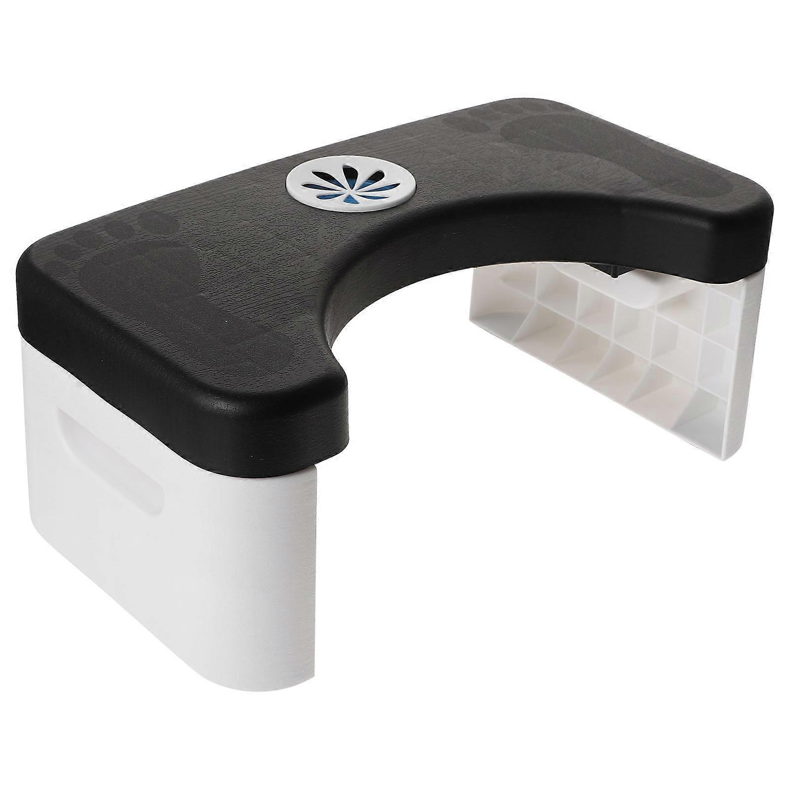 Step Stool Toddler For Bathroom Use With Foldable Design Black Color Suitable For Children 1Pcs