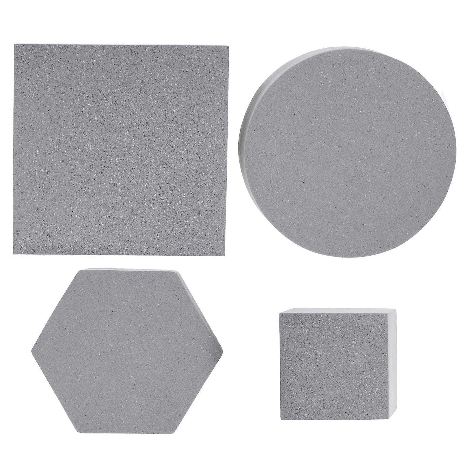 Grey Foam Geometry Cube Photo Props for Product Photography Small Items Decorations 4pcs