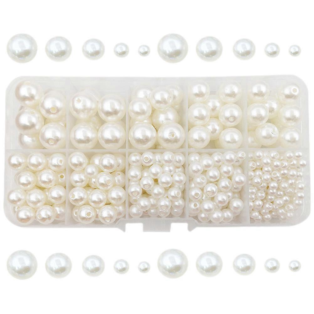 440Pcs Small ABS Artificial Pearl Beads for Multi Use Bracelets and Decorations