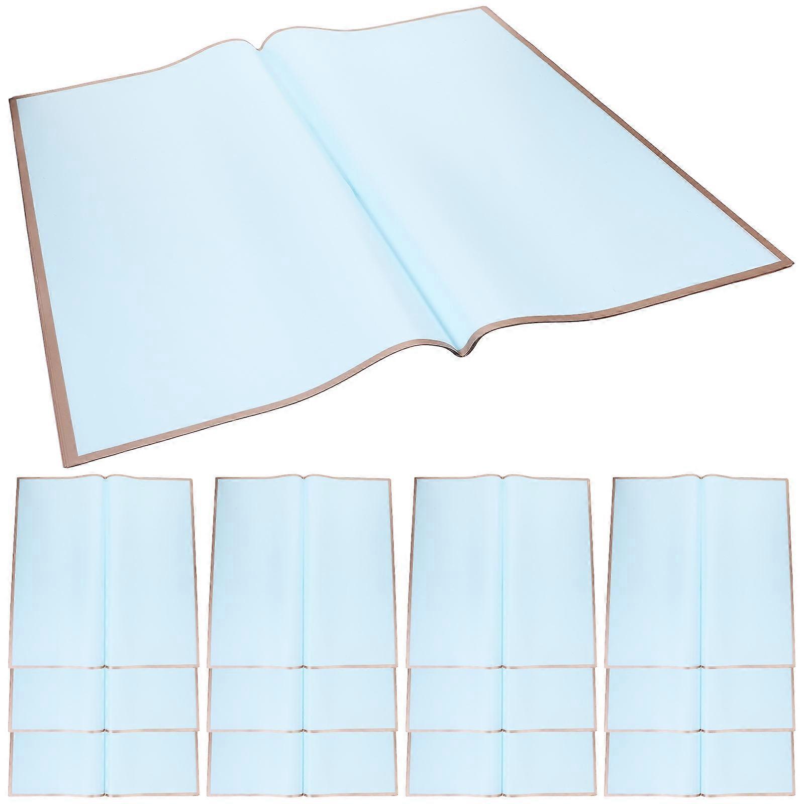 Sky-blue Iridescent Gift Wrapping Paper for Flowers with Beautiful Matte Finish 20 Sheets