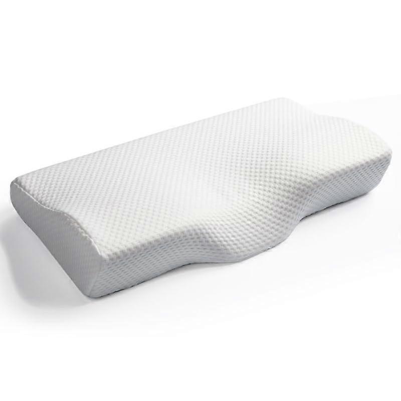 Nackenkissen 50x30 cm Memory Foam Pillow for Neck and Shoulder Pain Ergonomic Design for Side Back Stomach Sleepers