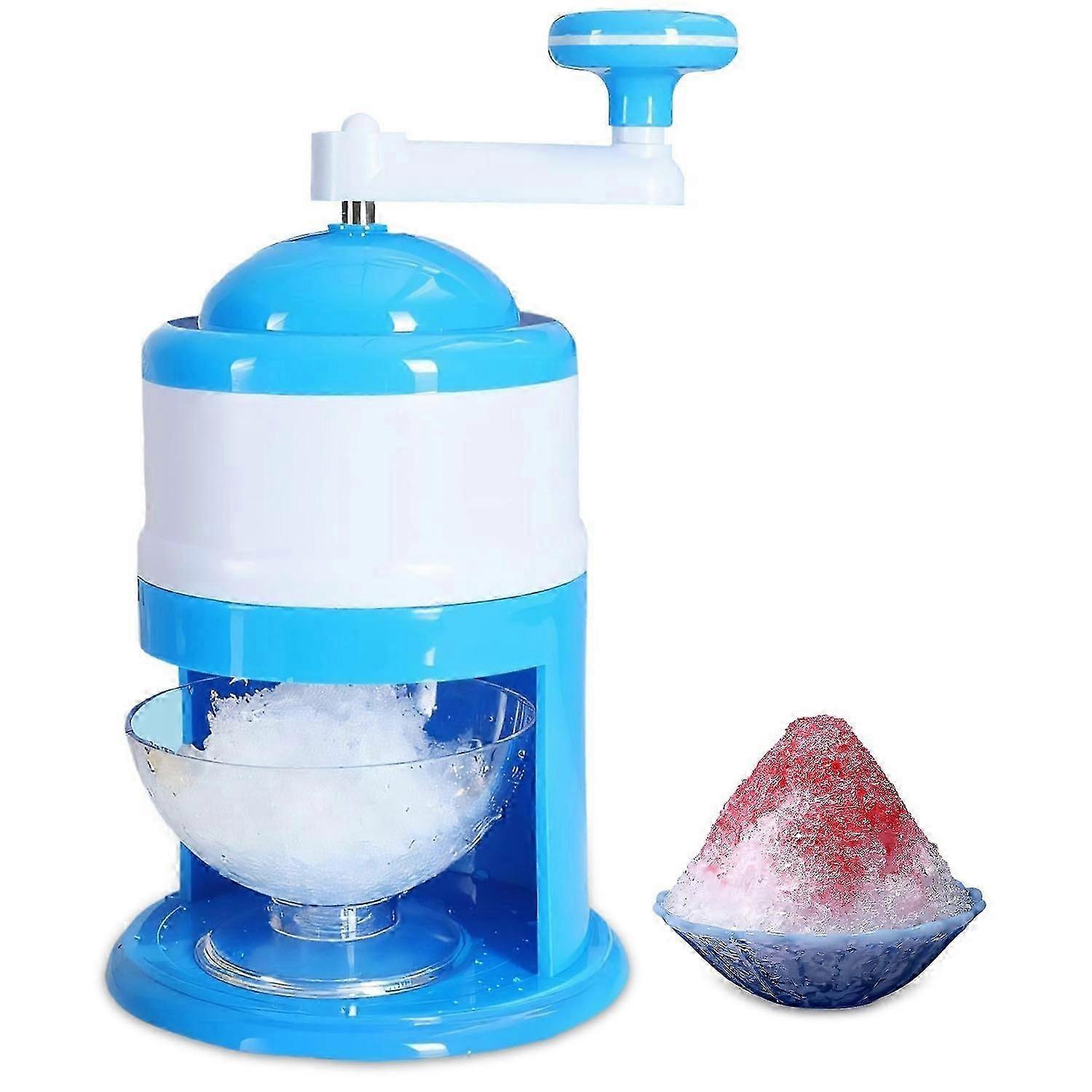 Type A Home Mini Manual Snow Cone Hand Crank Ice Crusher Grinding Machine (BPA-Free,No FDA