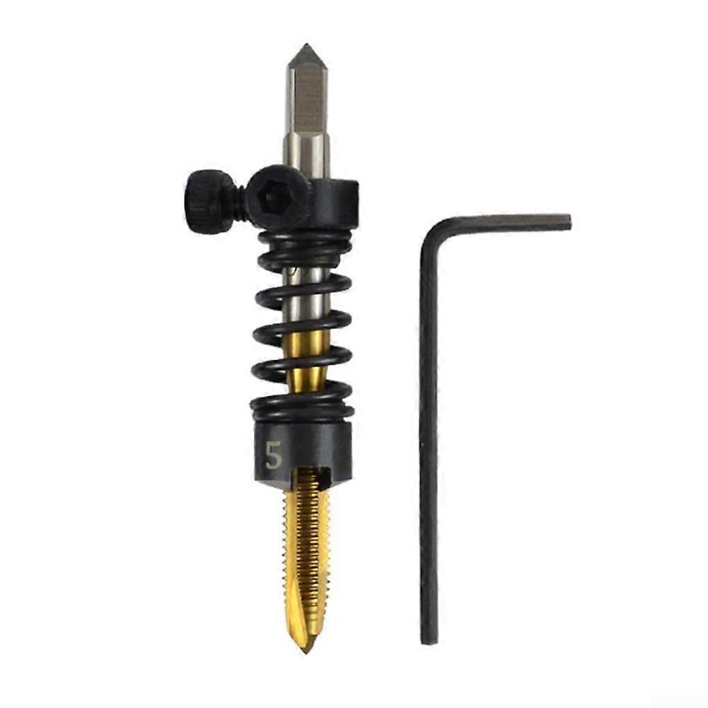 Industrial Thread Cutting Drill Machine with Straight Groove, M3-M6, High-Speed Steel Taps with Metal Chamfer Head for Lathes