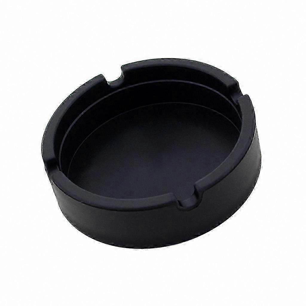 Silicone Round Ashtray with Cigar Rest for Office and Home Use