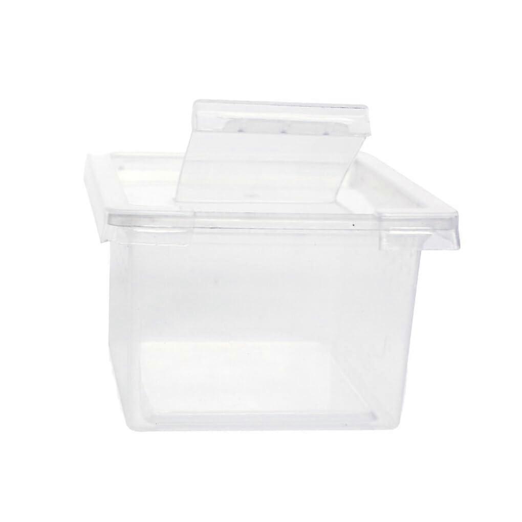 Transparent reptile feeding box insect container portable breeding habitat
