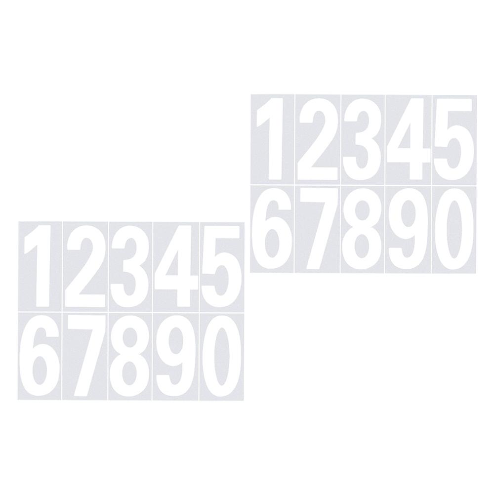 a refined and professional product description based on your input:

 

**2PCS Self Adhesive Reflective Number Stickers – Durable PET Decals for