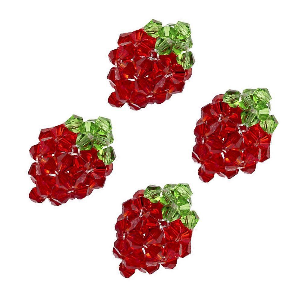 أقراط الفراولة الساحرة مجوهرات الأذن للارتداء اليومي 2 أزواج أحمر زخرفية 2.5X1.8X1.8CM