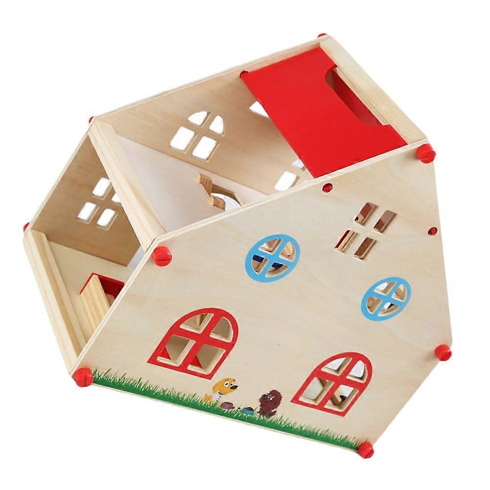 DIY Combination Miniature Dollhouse For Children With Simulation 1 Set