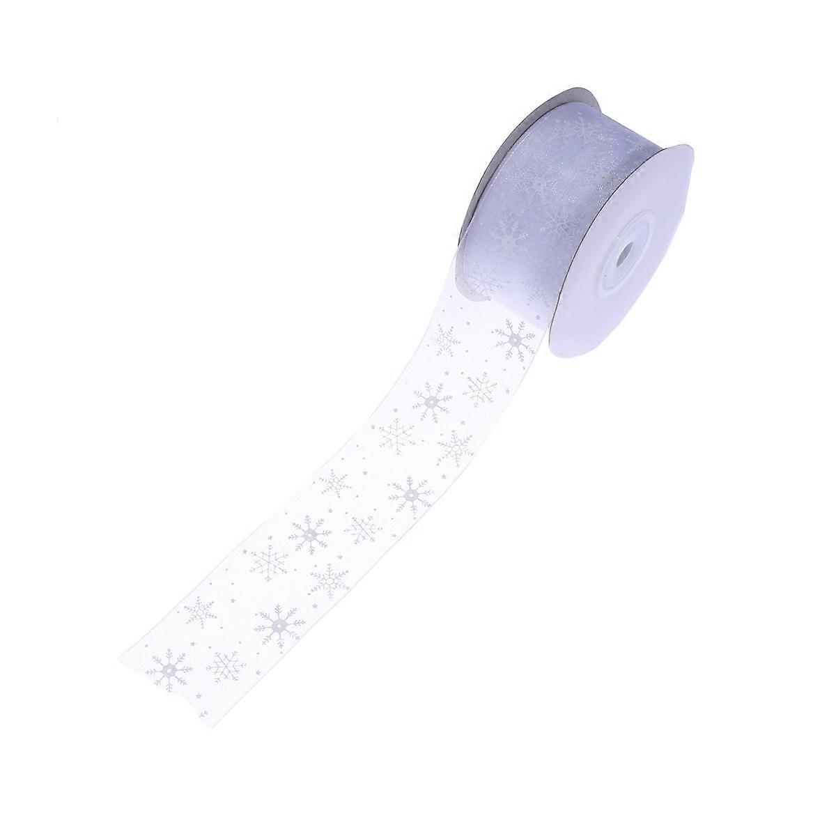 Snowflake Ribbon For Crafts White Elegant Soft 1Set Suitable For DIY Making And Scrapbooking Decoration