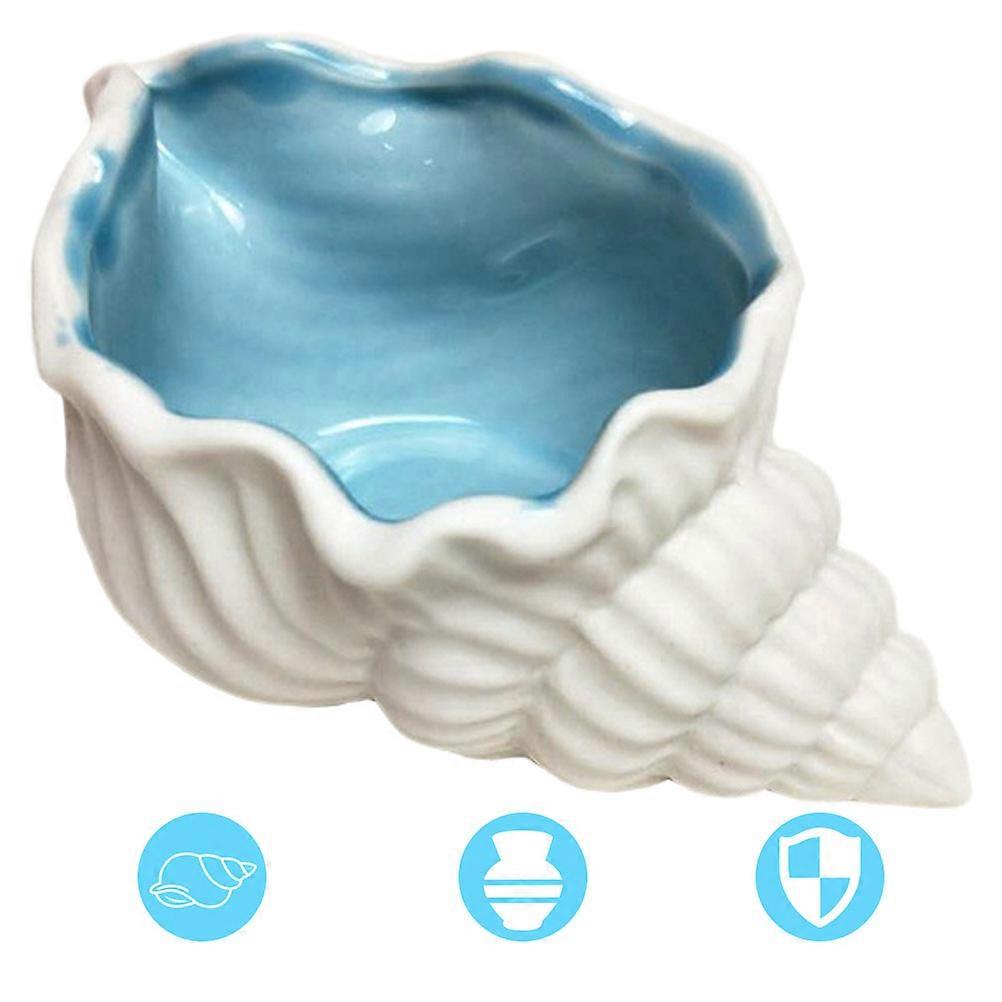 Stylish Ceramic Conch Decoration Storage Container For Office Decor With Leak-Proof Effect 1Pcs
