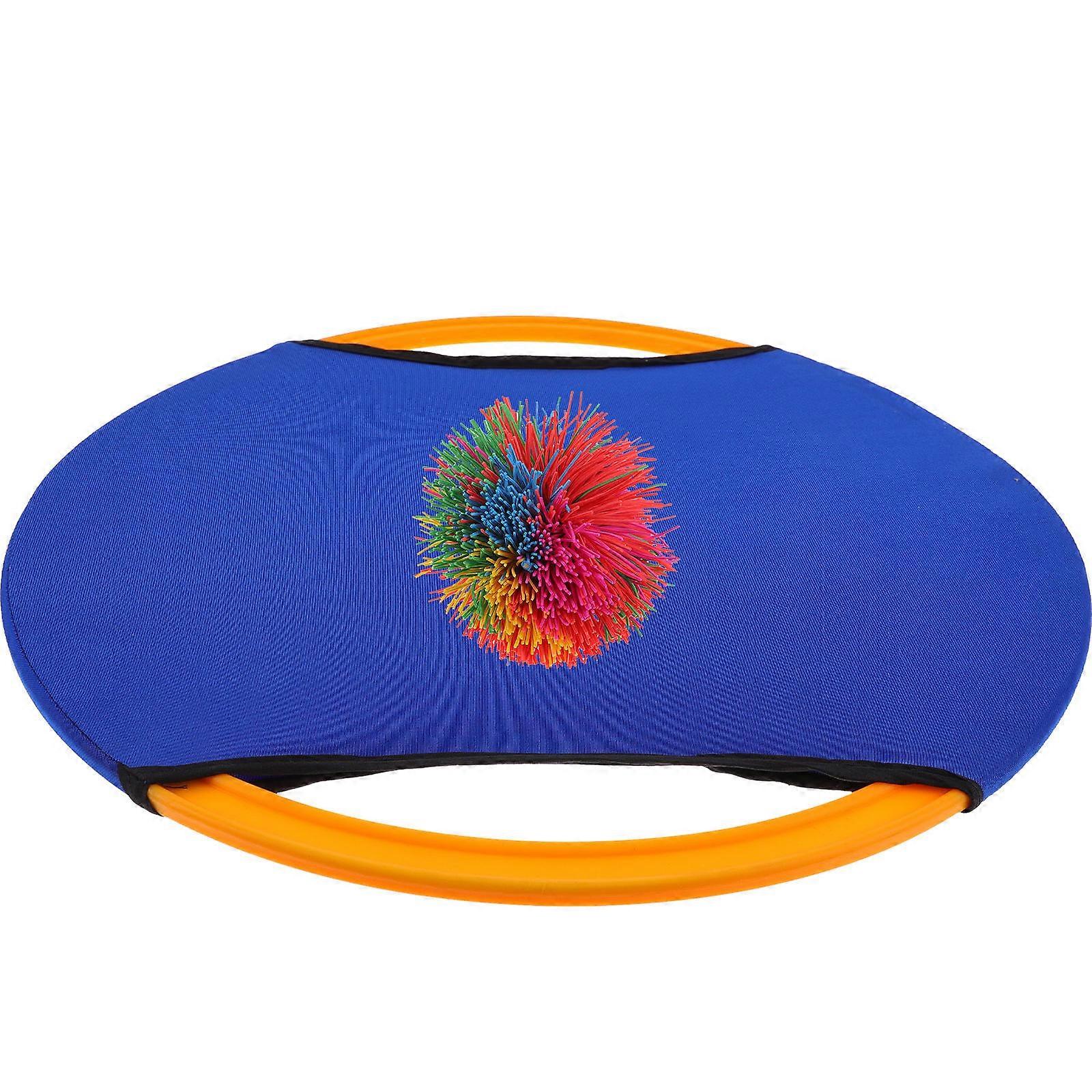 Elastic Flying Dish Paddle Set Fun Indoor Outdoor Toss & Catch Ball Game for Trampoline Play & Parent Child Activity, Blue