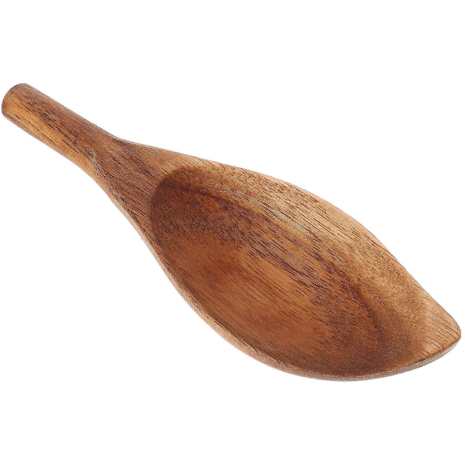 Practical Coffee Bean Spoon Kitchen Utility Tool For Camping Home Kitchen Brown Wood 1Set