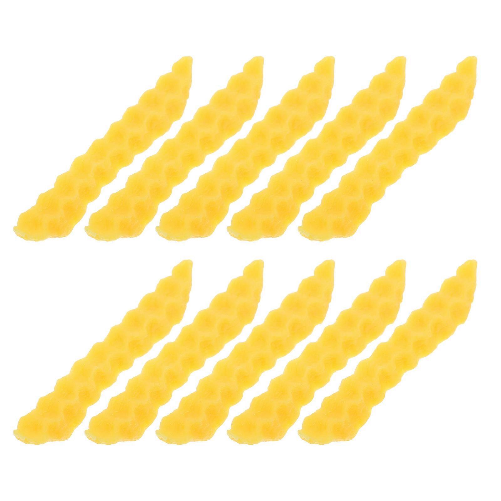 Yellow Artificial French Fries with PVC Material for Kids Playing Realistic Look Chips Kitchen Toys 10pcs