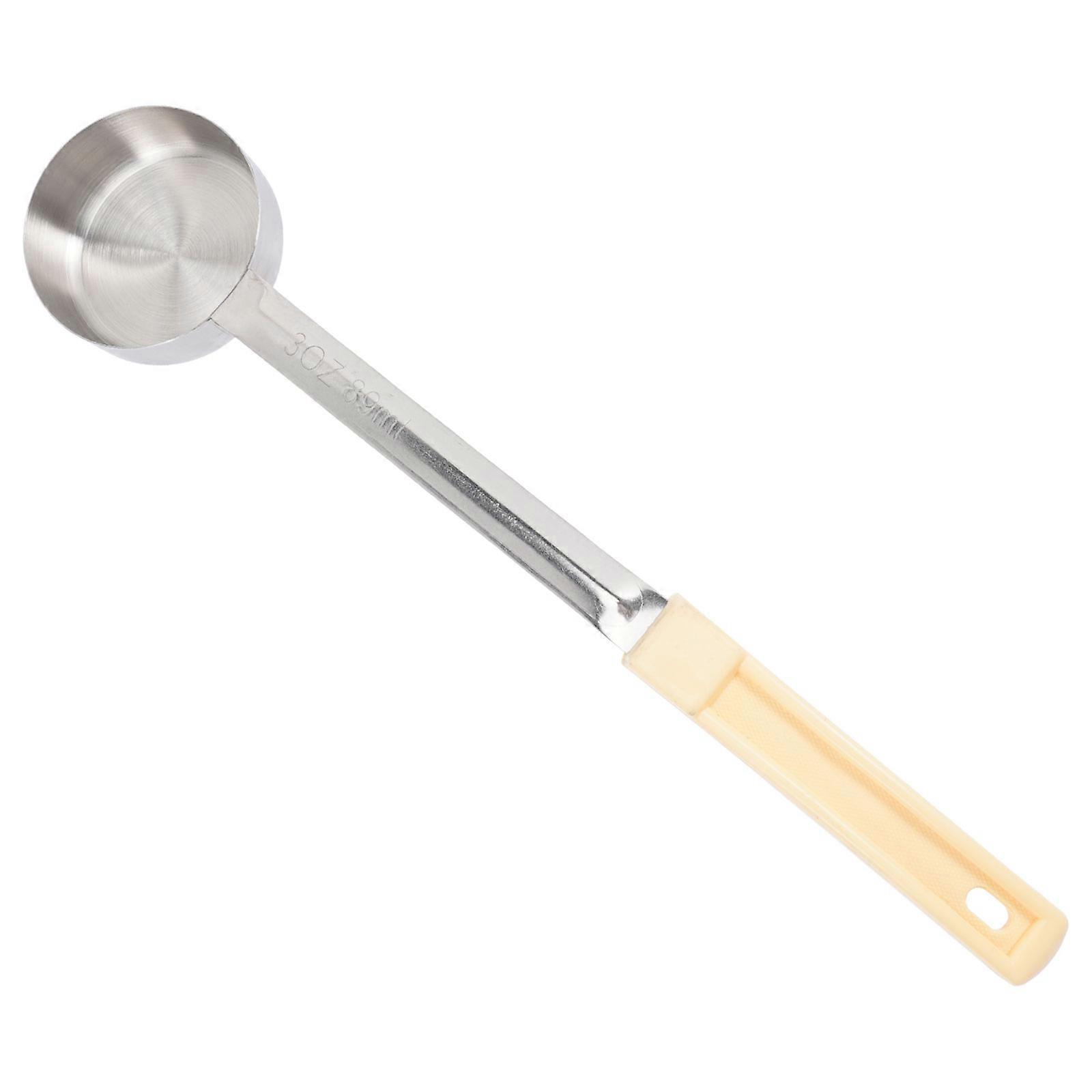 Portion Control Serving Spoon For Kitchen Use Cafe Use Flat Bottom Design Silver Stainless Steel 1Set