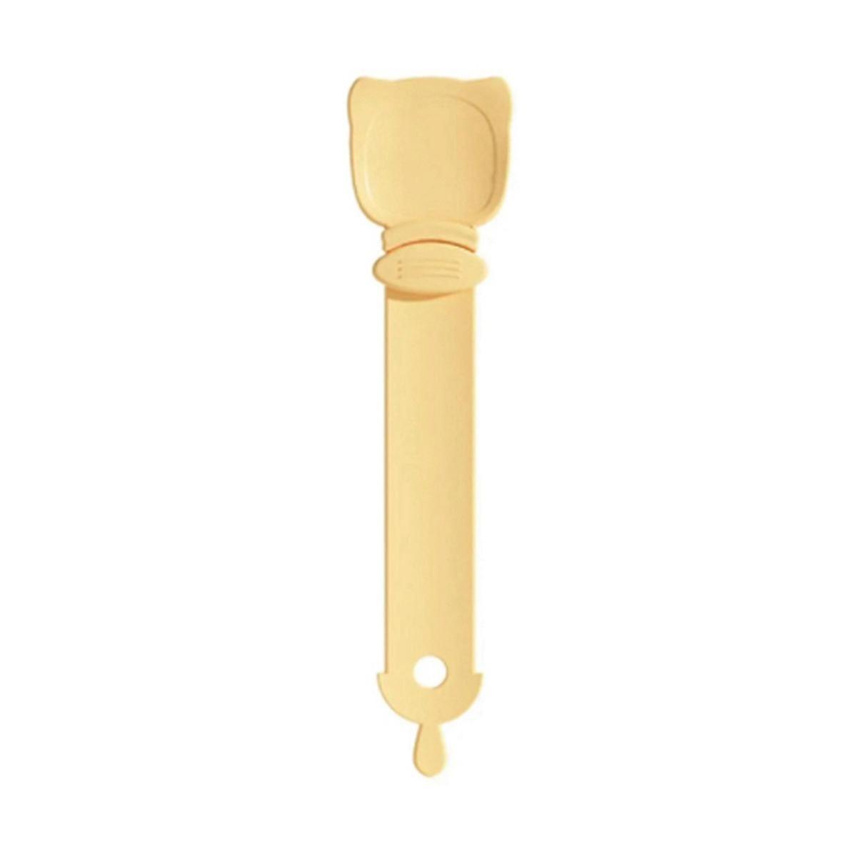 Pet Feeder Spoon Cat Snack Liquid Food Squeeze Tools Multifunctional Cat Feeding Spoon Orange