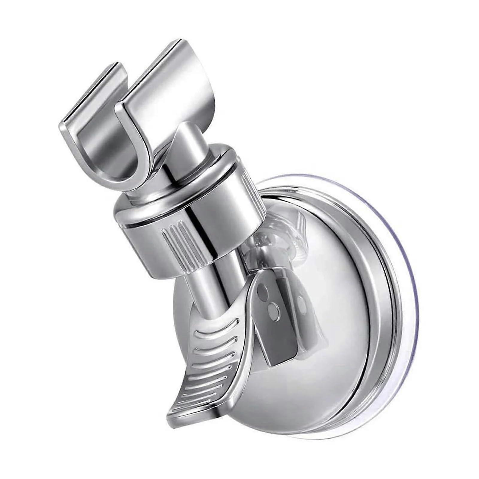 Shower Holder Suction Cup Rotating Adjustable Angle Universal Hand Shower Mount Chrome Finish