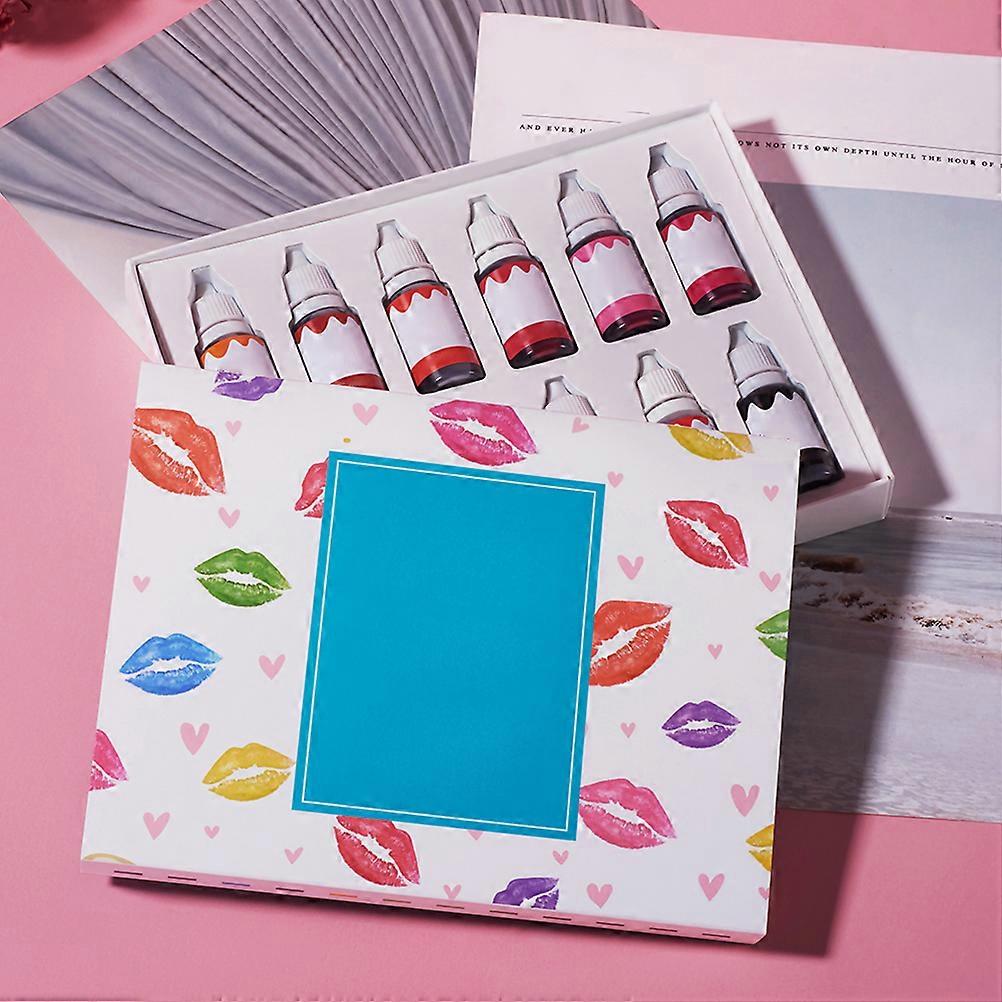 12 Flaschen 10ml Lipgloss Farbstoffe DIY Liquid Pigment Lipgloss Make-up Farbstoffe