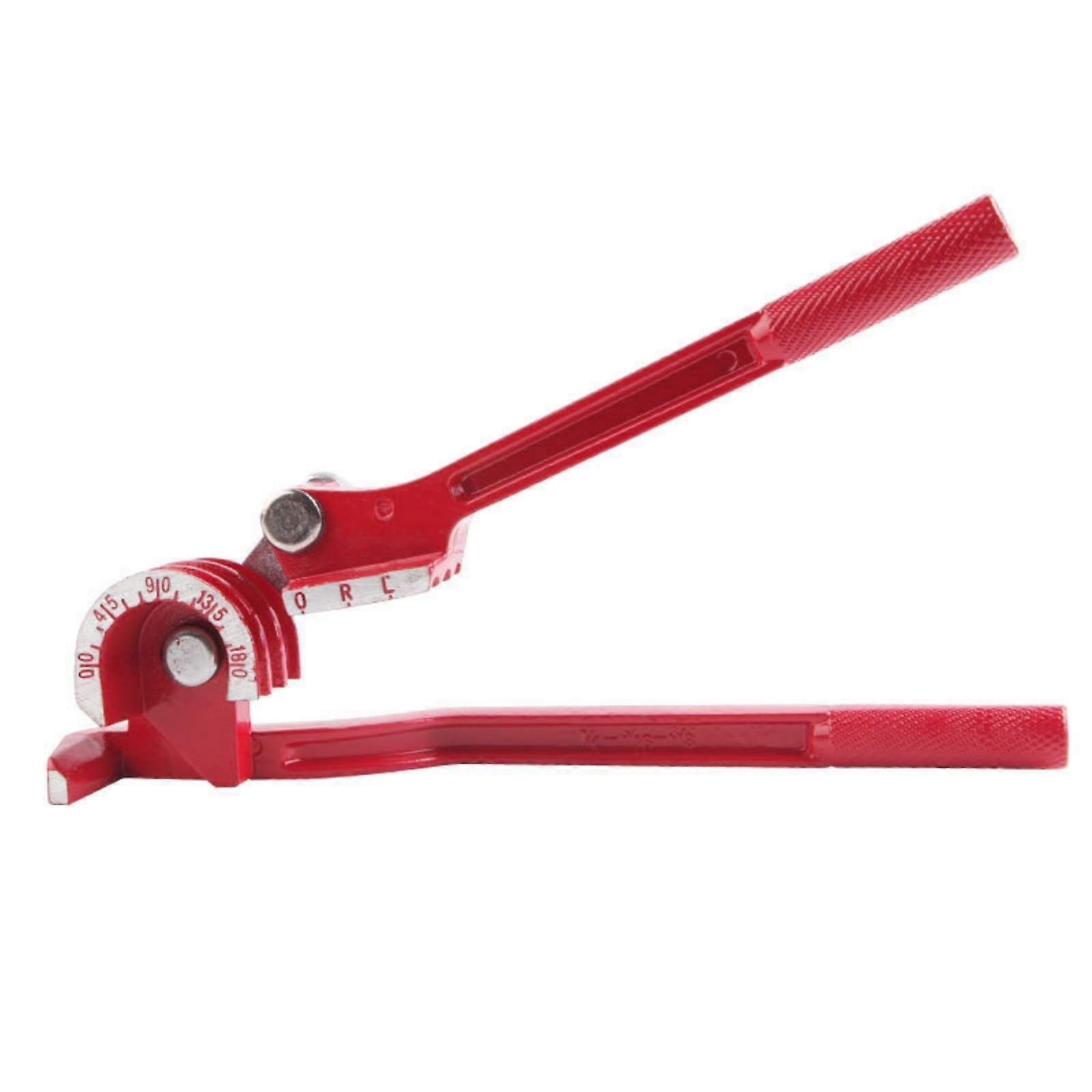 Manual 3in1 Pipe Bender Tool for 1/4', 5/16', 3/8' Soft Metal Pipes, 0180 Degree Angled, Ergonomic Grip, Hand Tool