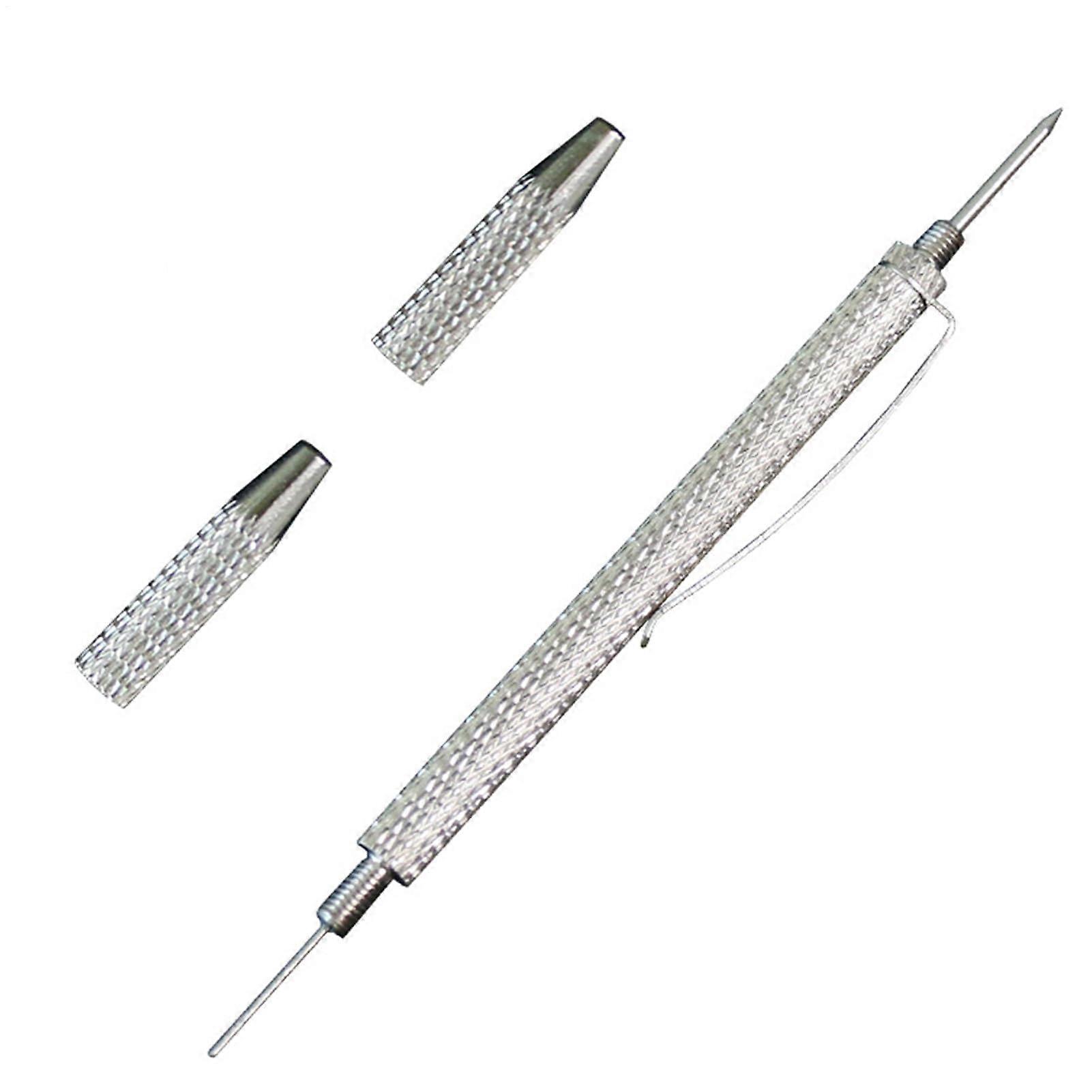 Windshield Wiper Nozzle Adjustment Tool, 2-in-1 Portable Aluminum Washer Blockage Remover, Compact 4.17 Inch Silver Design