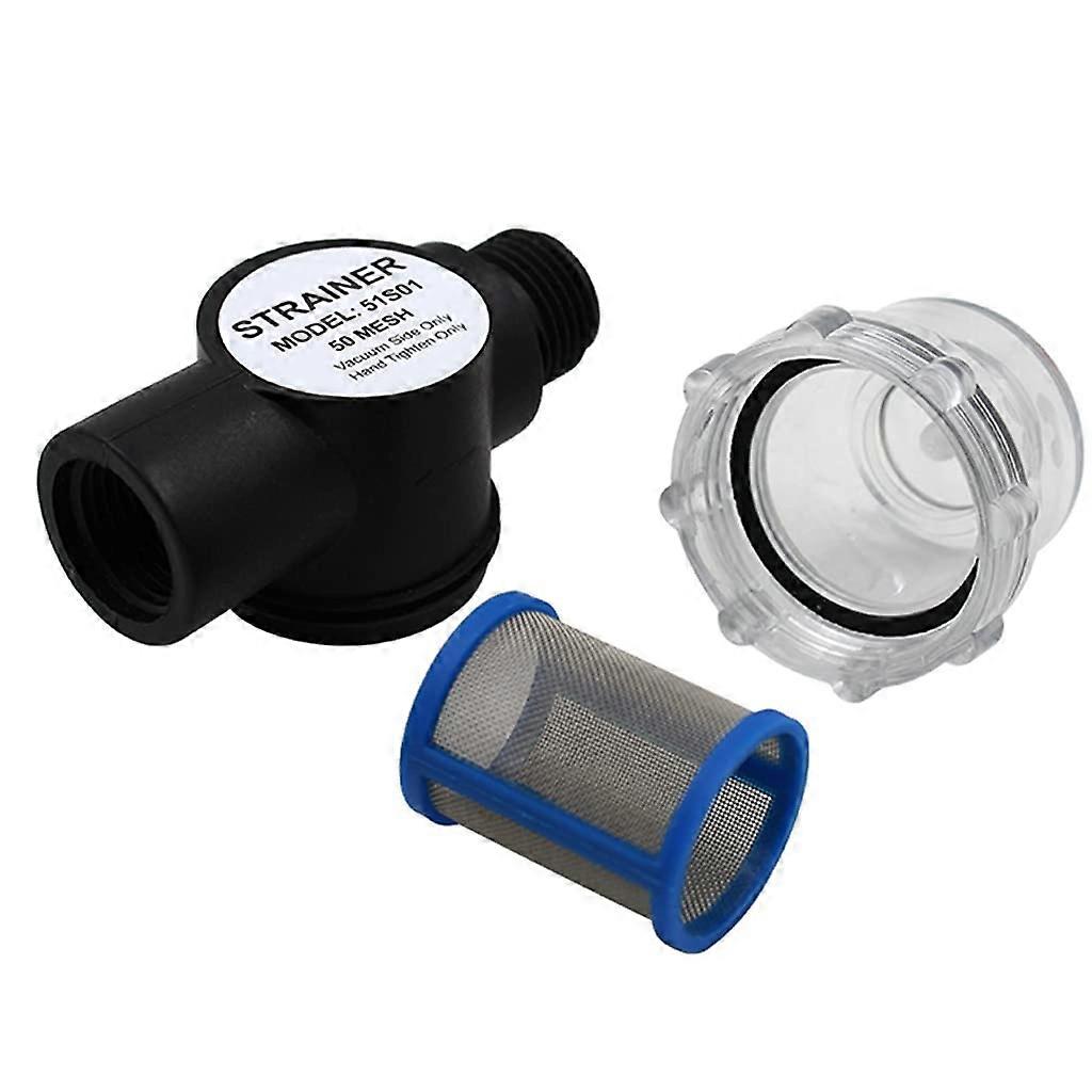 RV Marine Diaphragm Water Pump Strainer Twist On Pipe Filter 1/2inch Barb Inlet (Color : China)