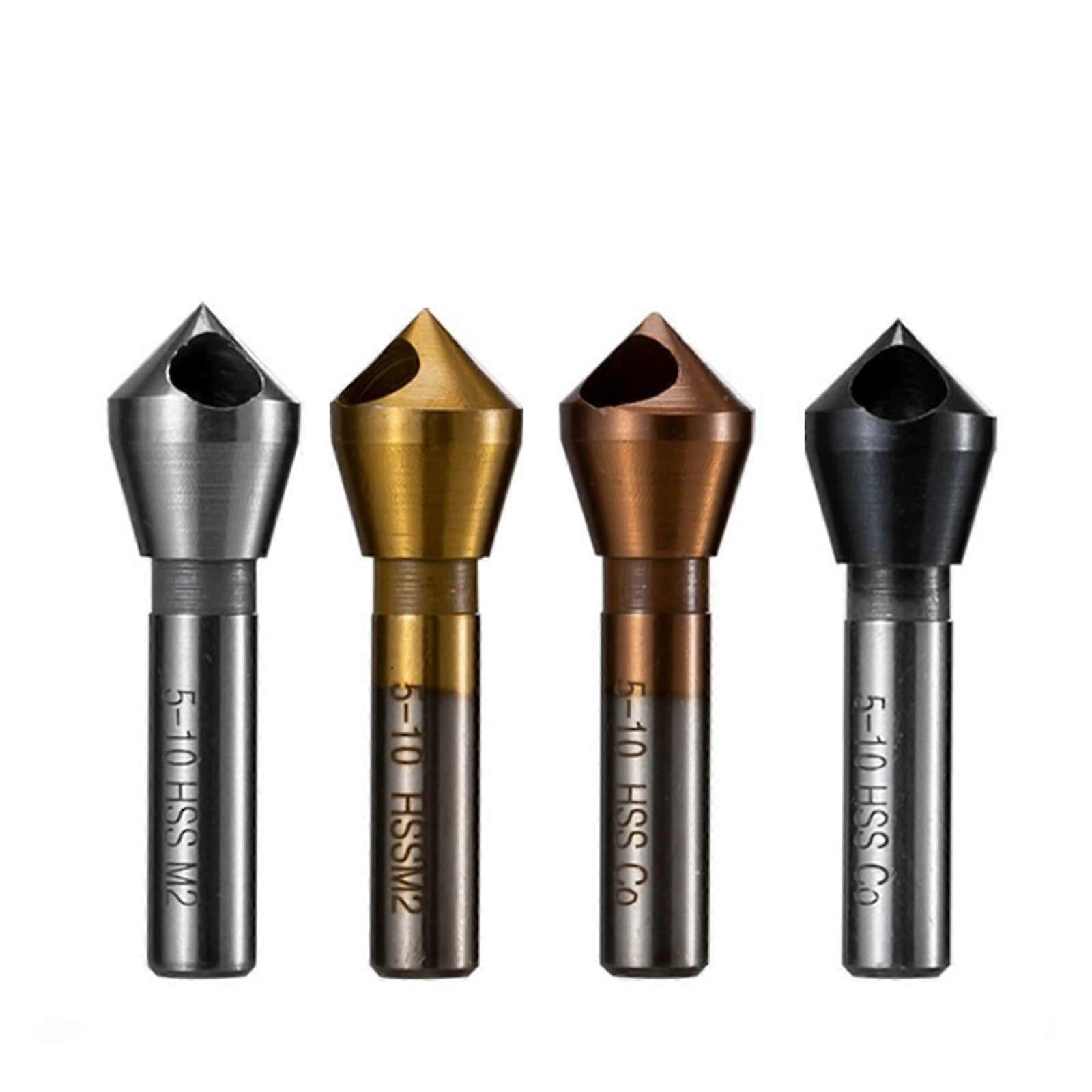 Countersink Drill Bit HSS M35 Cobalt 90° Chamfering Deburring Tool for Wood Metal 15-20mm TiALN