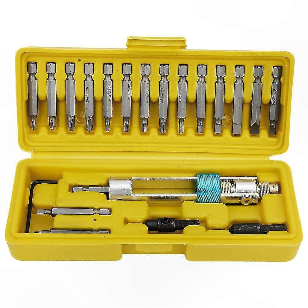 20-Piece Hand Tool Kit with Screwdriver, Drill Bit, and Hex Wrench for Versatile Projects