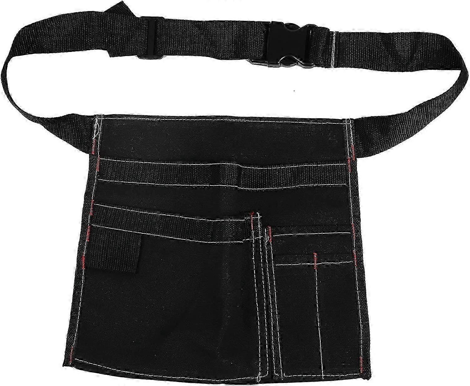Waist Tool Bag,Single Side Tool Belt Pouch/Work Apron, Durable Canvas Construction, Adjustable Belt for Woodworker Electrician Handyman