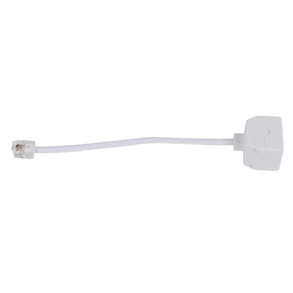 Divisor de teléfono RJ11 6P4C - 1 conector macho a 2 hembra - Color blanco