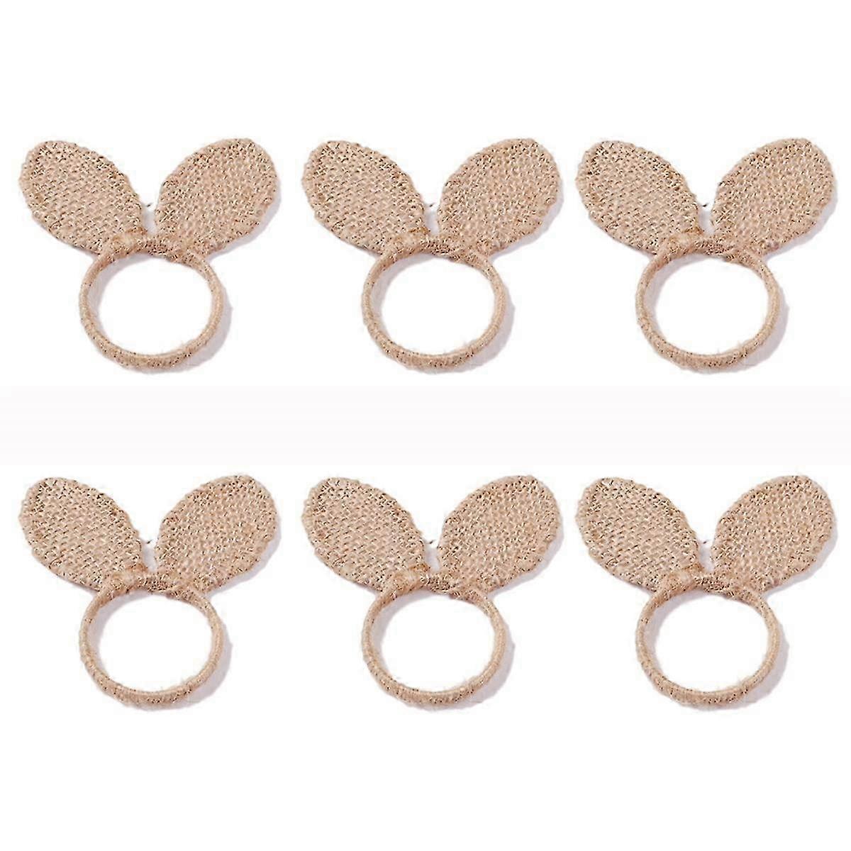 Boucles de support de ronds de serviette de table de Pâques : 6PCS Table à manger décor