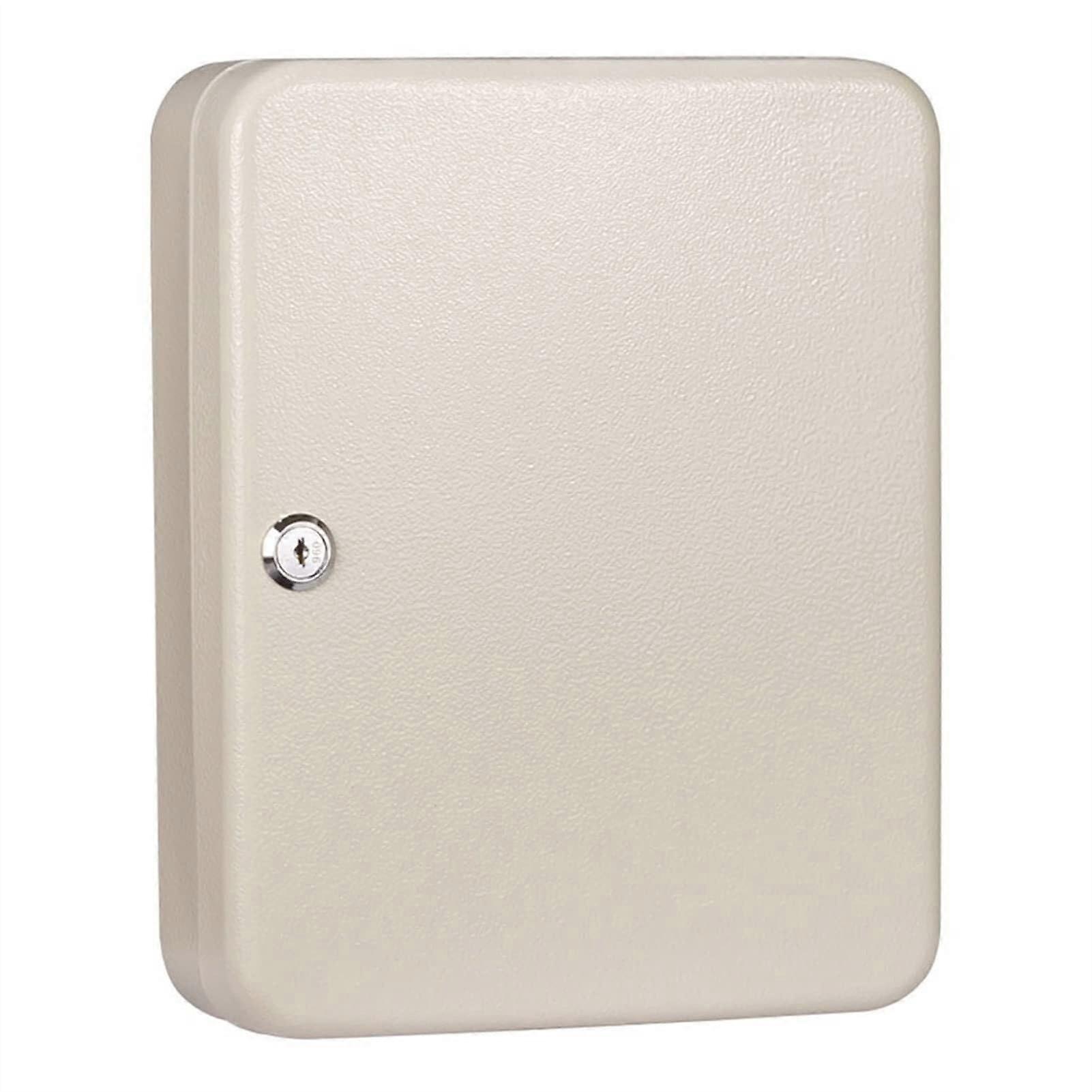 Key Cabinet Wall Mounted Key Safe Storage Box for 48 Keys 20x7.5x25cm for Home Office Business Key Management